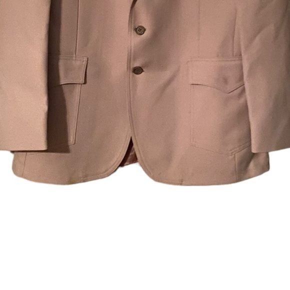 Levi’s Western Wear Vintage Mens Blazer Size 44L Tan Made In USA San Francisco - Picture 4 of 12